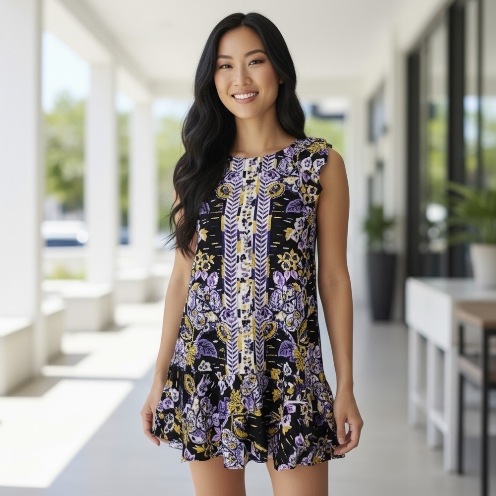 Free People FP Summer In Tulum Linen Tunic Top
